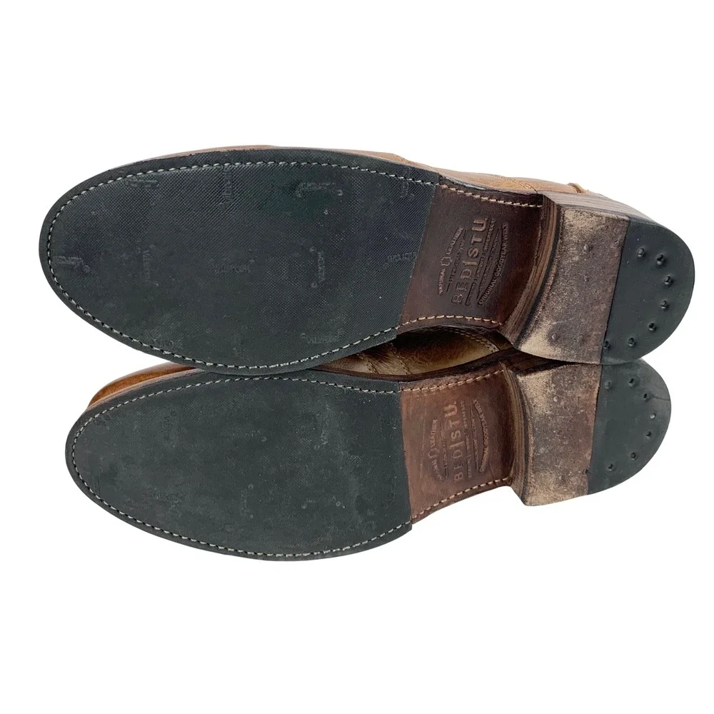 Bed Stu Cobbler Mens Brown Distressed Leather Slip On Loafers Size‎ 11 USA